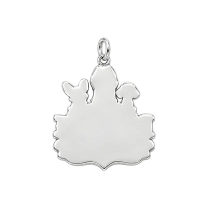 Crazy Dog Lady Beware Charm Bracelet – Personalized Mom Gift – back of the charm, engraving area