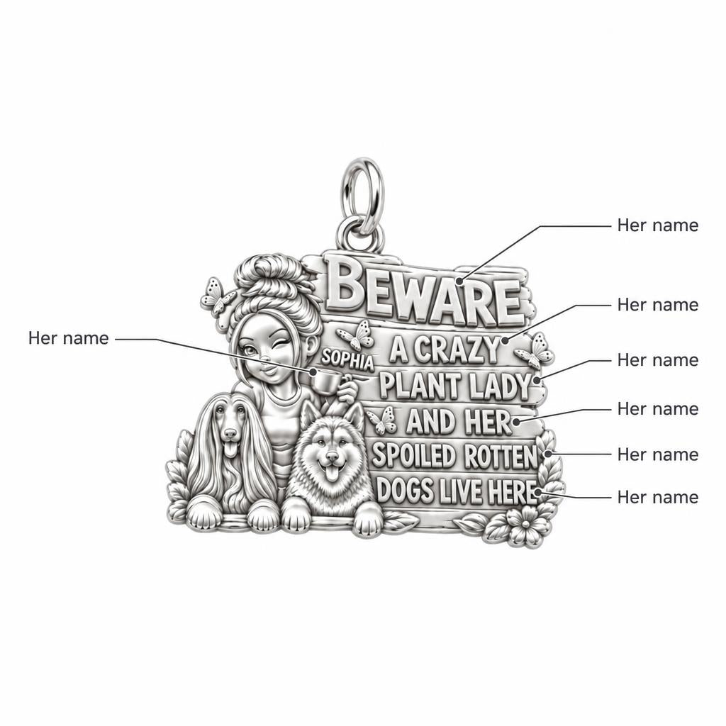 Crazy Plant Lady Charm Bracelet – Personalized Dog Mom Gift – personalization guide