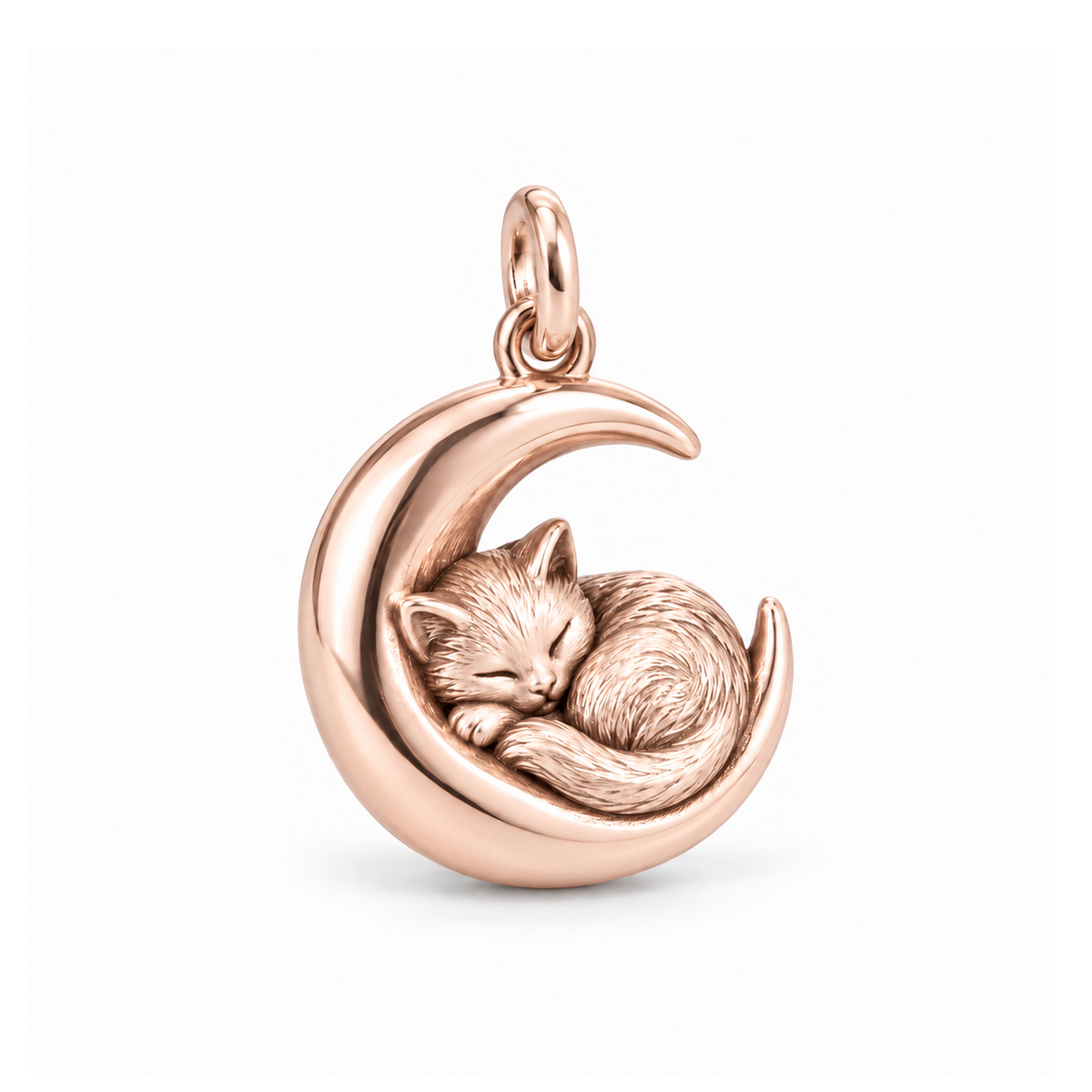 Crescent Cat Dreams Charm — Rose Gold | charm-topics-remaining-444-2026-09-14 | topic-435