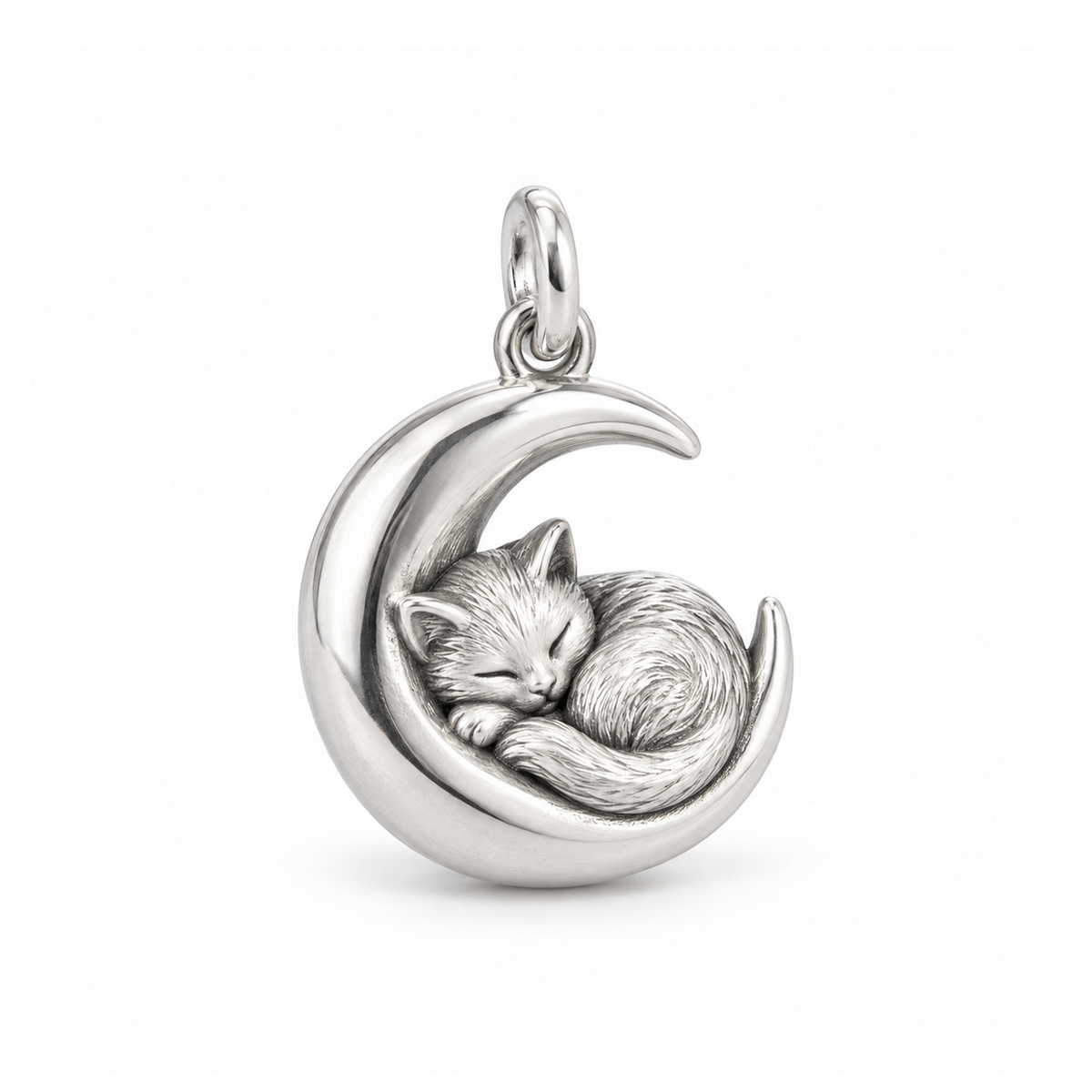 Crescent Cat Dreams Charm — Silver | charm-topics-remaining-444-2026-09-14 | topic-435