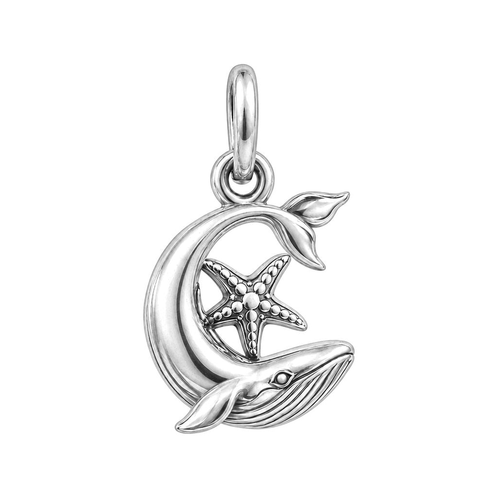 Crescent of the Sea Charm and Polyester Cord Bracelet Set