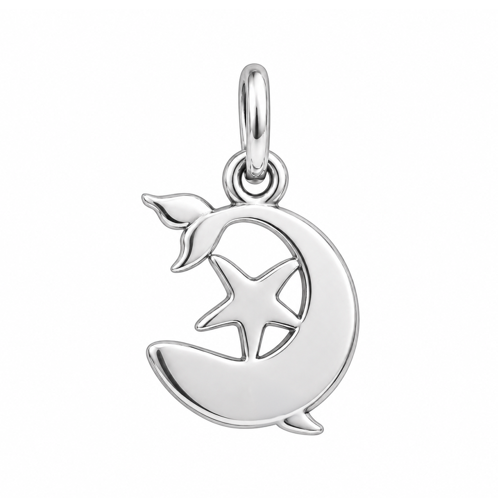 Crescent of the Sea Charm and Polyester Cord Bracelet Set