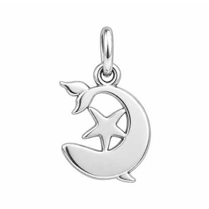 Crescent of the Sea Charm and Polyester Cord Bracelet Set