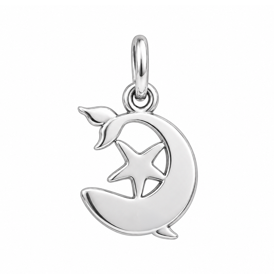 Crescent of the Sea Charm and Polyester Cord Bracelet Set