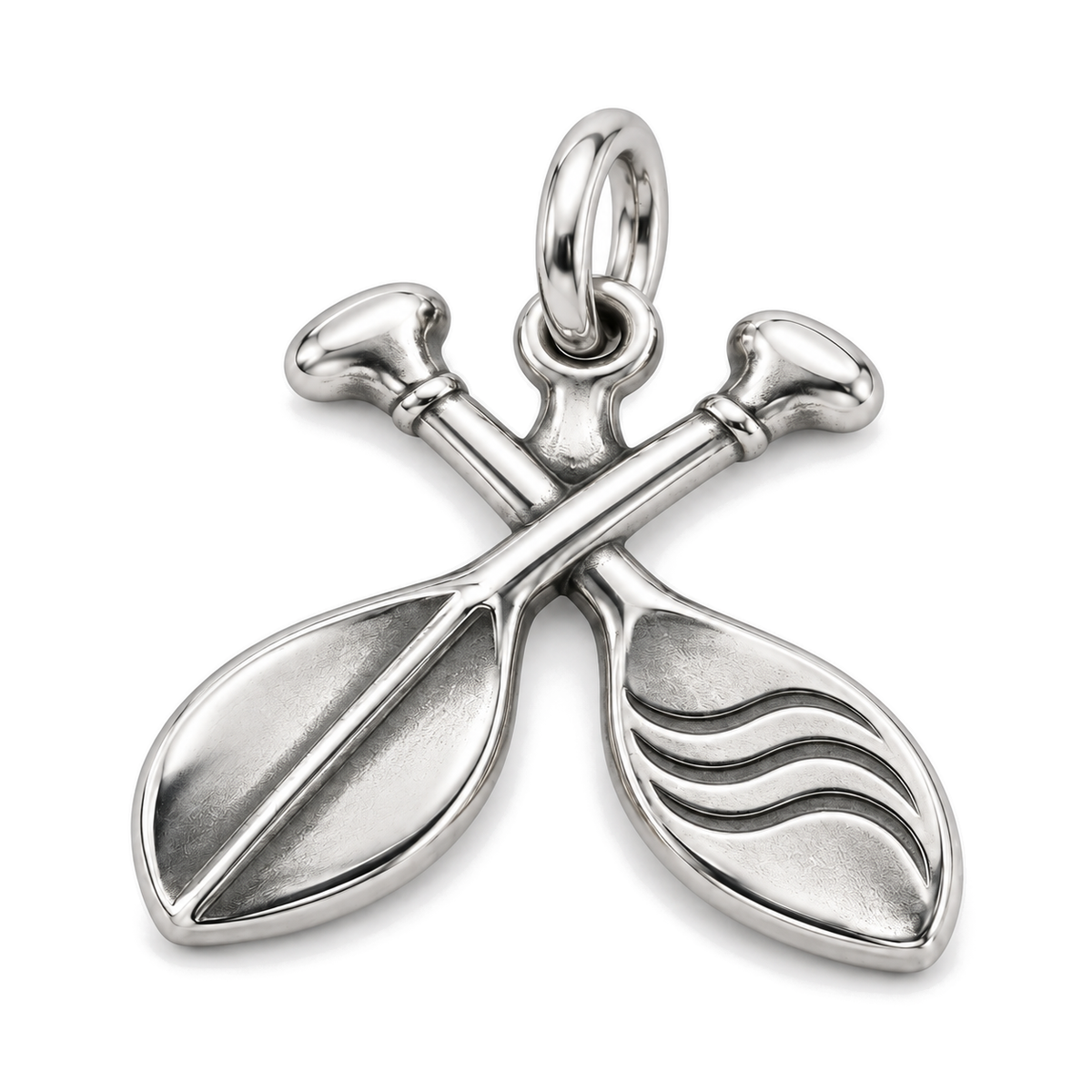 Crossed Paddles Charm — Silver Super Macro | charm-topics-remaining-444-2026-09-14 | topic-130