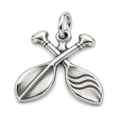 Crossed Paddles Charm — Silver Super Macro | charm-topics-remaining-444-2026-09-14 | topic-130