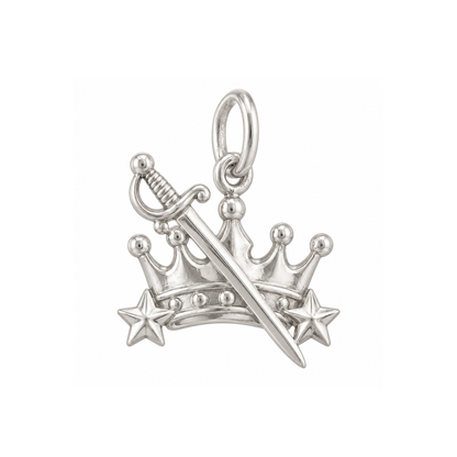 Crown and Sword Charm — Silver — 50-works-silver-20260916-111
