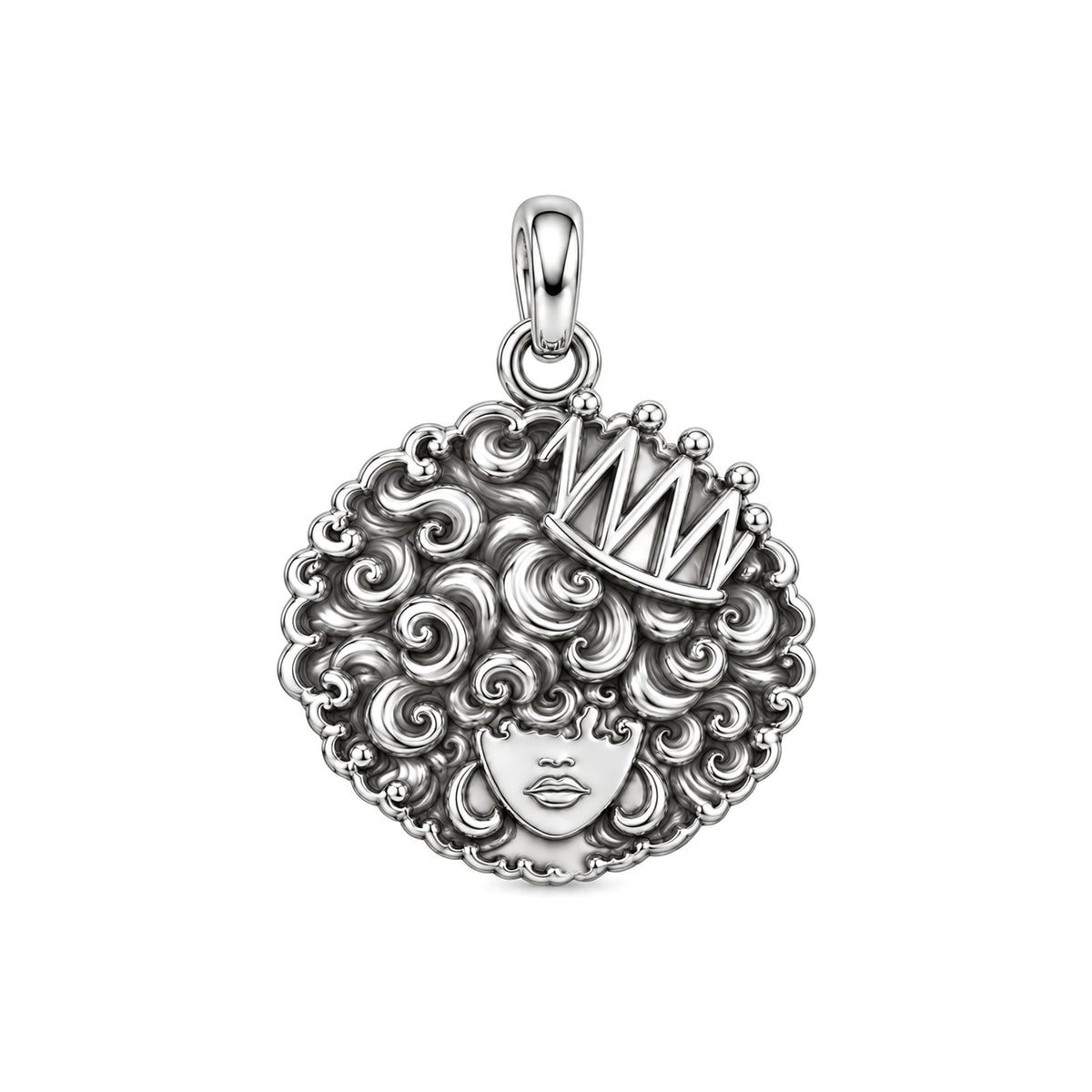 Crowned Soul Girl Charm and Polyester Cord Bracelet Set
