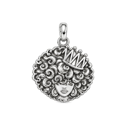 Crowned Soul Girl Charm and Polyester Cord Bracelet Set