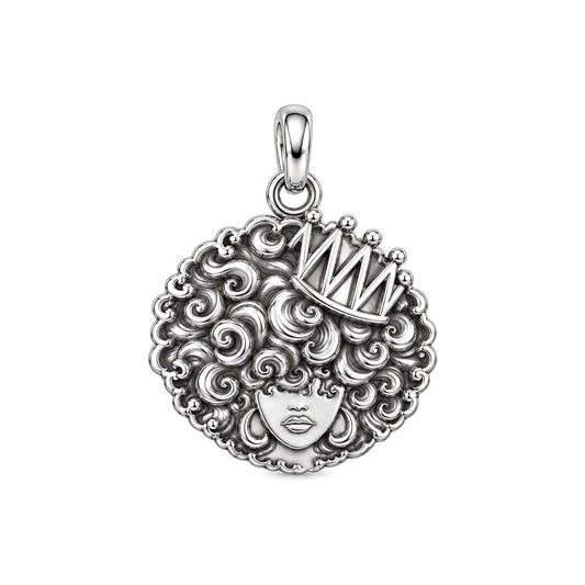 Crowned Soul Girl Charm and Polyester Cord Bracelet Set