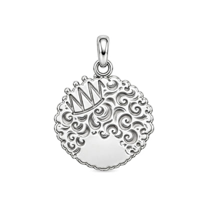 Crowned Soul Girl Charm and Polyester Cord Bracelet Set