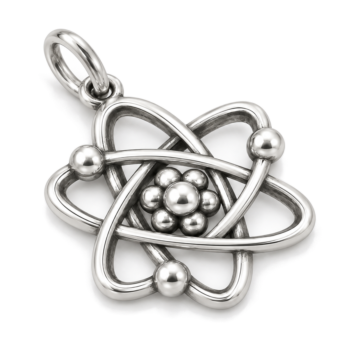 Curious Atom Charm — Silver Super Macro | charm-topics-remaining-444-2026-09-14 | topic-194