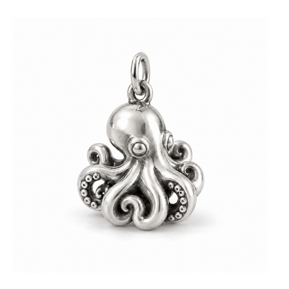 Curious Octopus Charm — Silver | charm-topics-remaining-444-2026-09-14 | topic-116