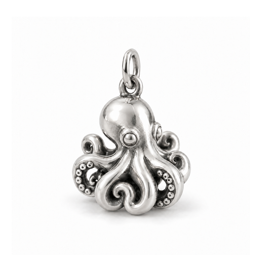 Curious Octopus Charm — Silver | charm-topics-remaining-444-2026-09-14 | topic-116