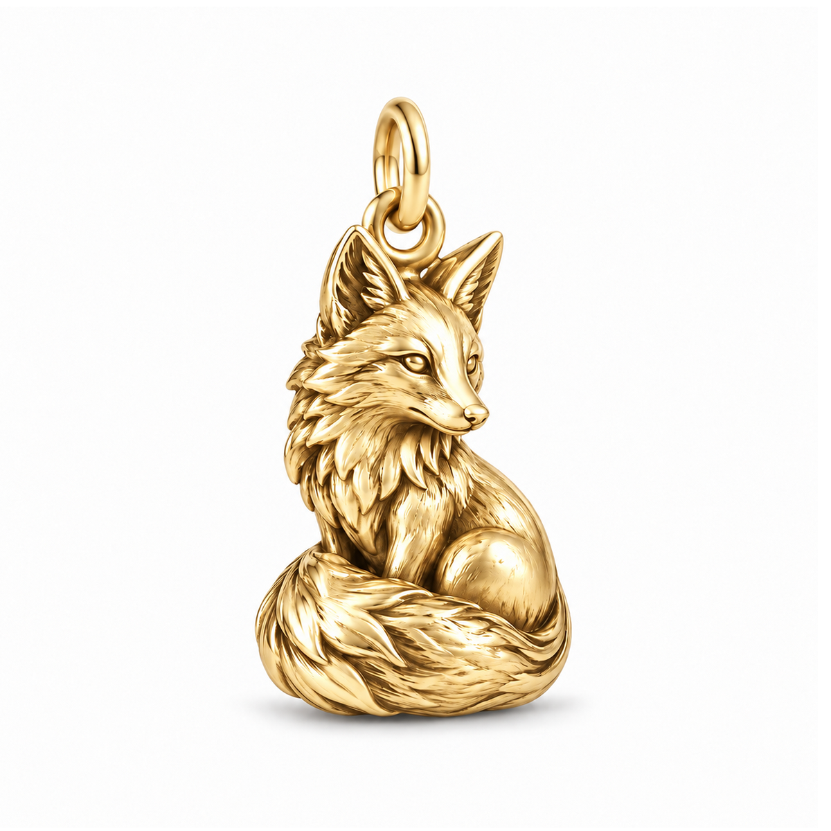 Curled-Tail Fox Charm — Gold | charm-topics-remaining-444-2026-09-14 | topic-121