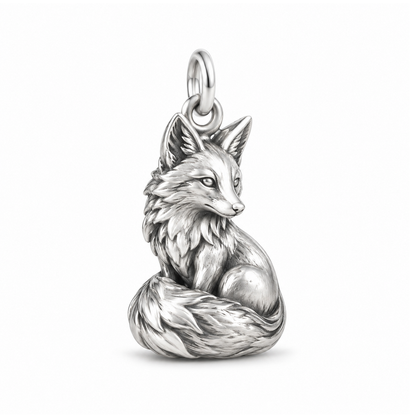 Curled-Tail Fox Charm — Silver | charm-topics-remaining-444-2026-09-14 | topic-121