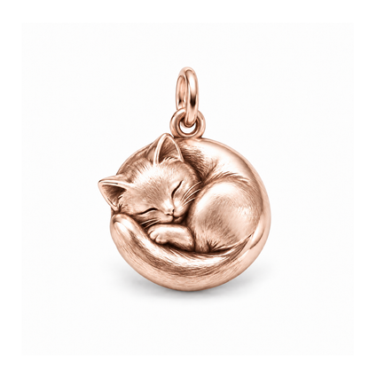 Curled-Up Cat Charm — Rose Gold | charm-topics-remaining-444-2026-09-14 | topic-364