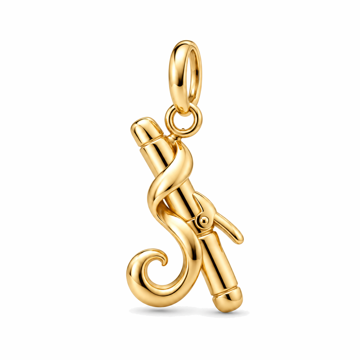 Curling Iron & Hair Curl Dangle Charm | Gold | sha256:63dea7f5a77b3cf8a81bb98628f732b0ac2fbd9c89343fb497bc5a2461c12bd9