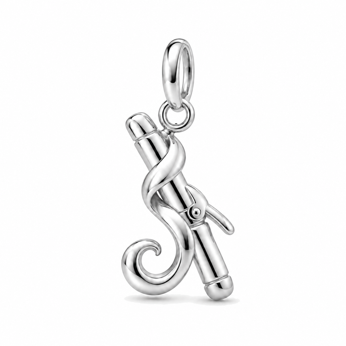 Curling Iron & Hair Curl Dangle Charm | Silver | sha256:0dd3c6a5849b38abbb92e6a75aa30173ddb8c694fce21029ab9d62a058ac5712