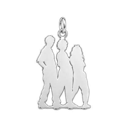 Custom Family Portrait Keepsake Plaque – back of the charm, engraving area
