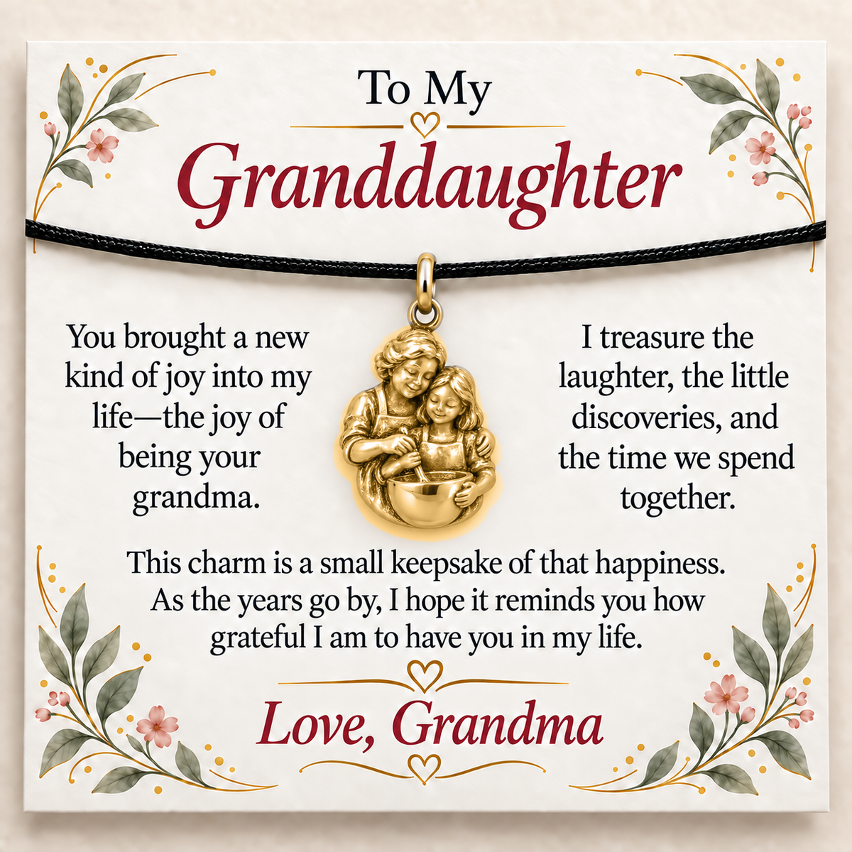 Grandma's Baking Charm: Joy in Every Memory — Main image, gold finish