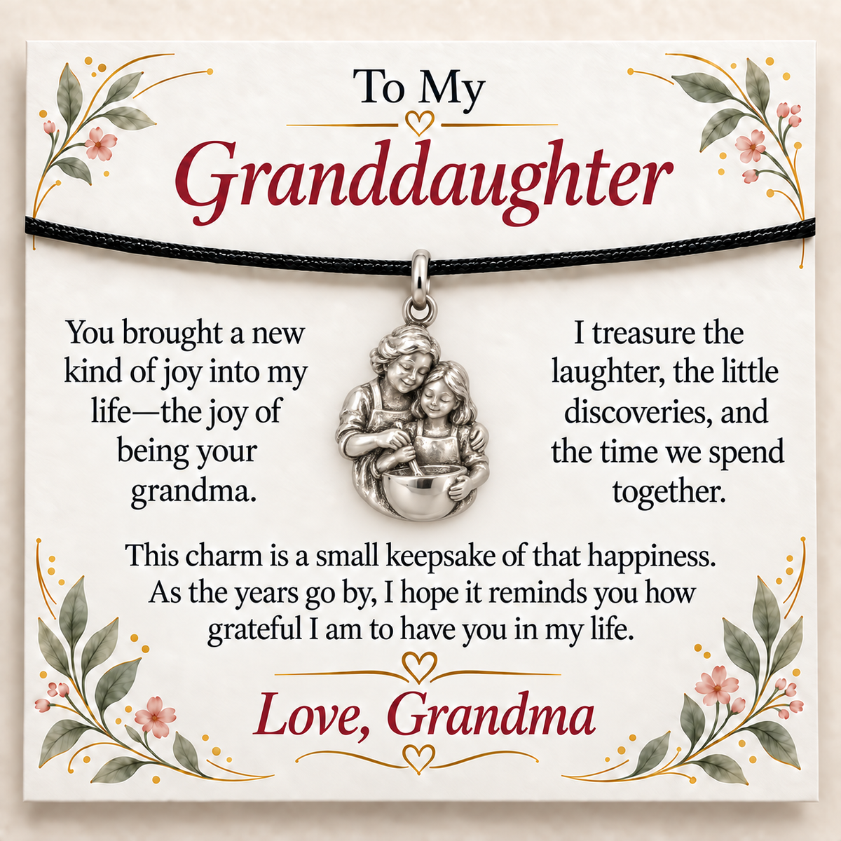 Grandma's Baking Charm: Joy in Every Memory — Main image, silver finish