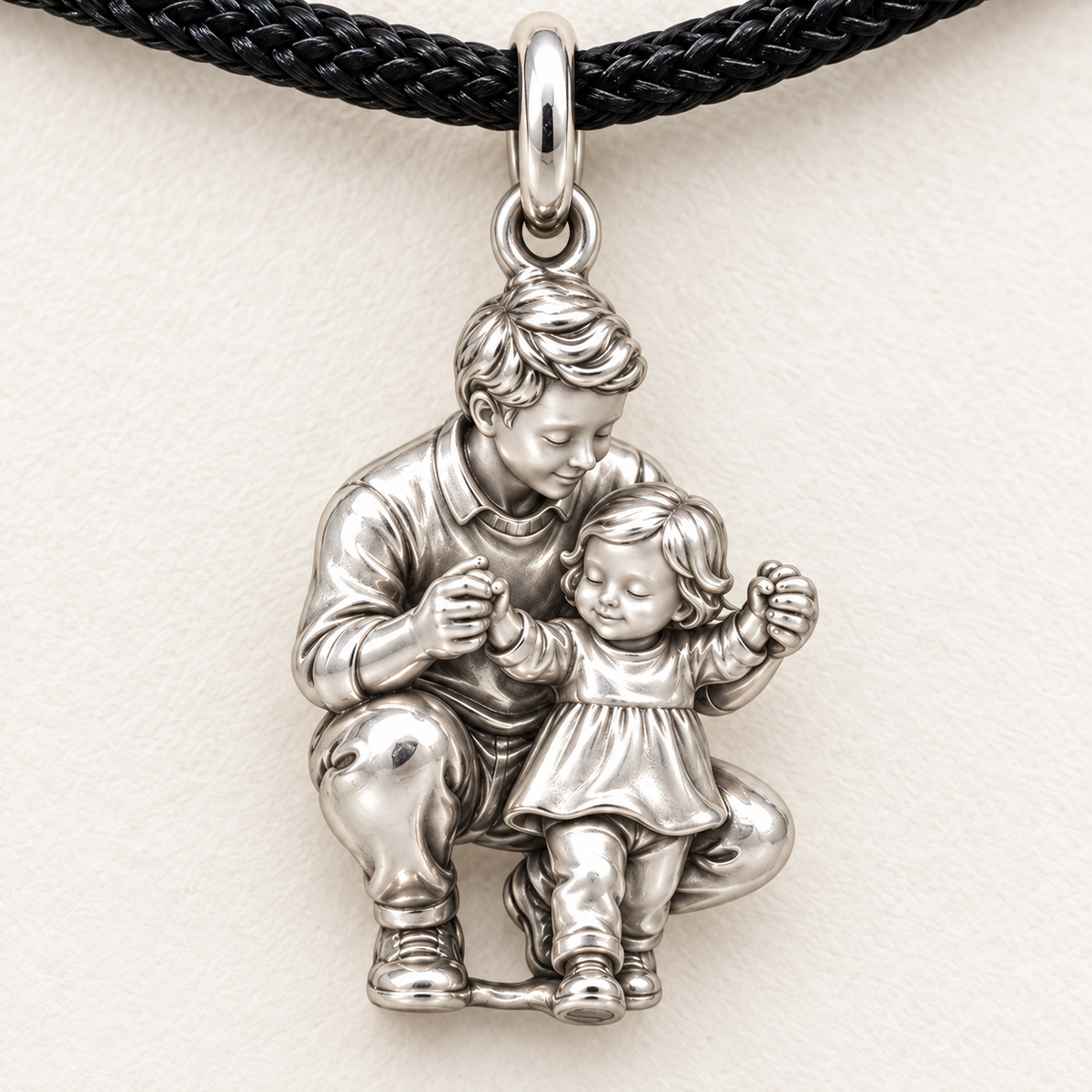 First Steps, Braver Than You Believe — Macro detail, silver finish