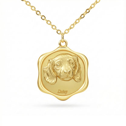 Soulyshine Dachshund Precious Paw - Upload Pet Portrait Photo Necklace