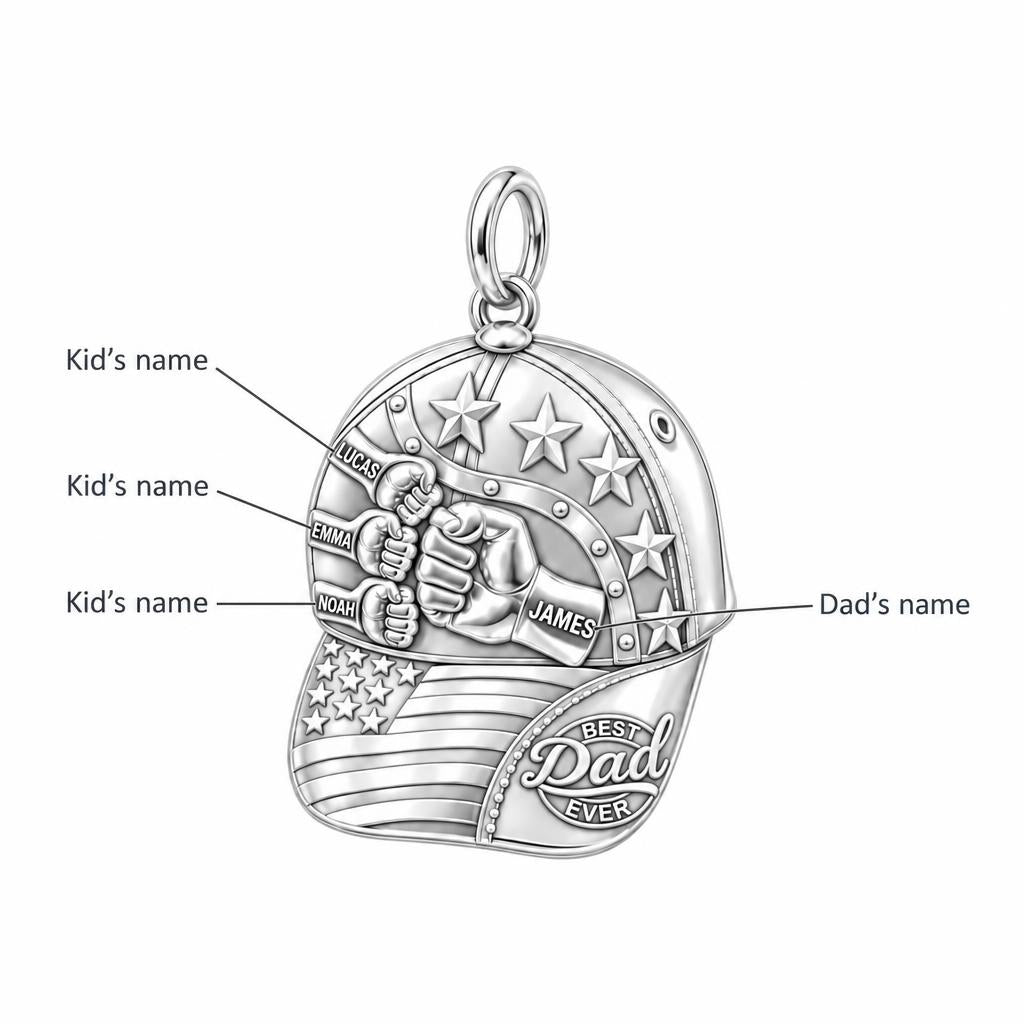 Dad's Team Baseball Cap Charm Bracelet – Personalized Dad Gift – personalization guide