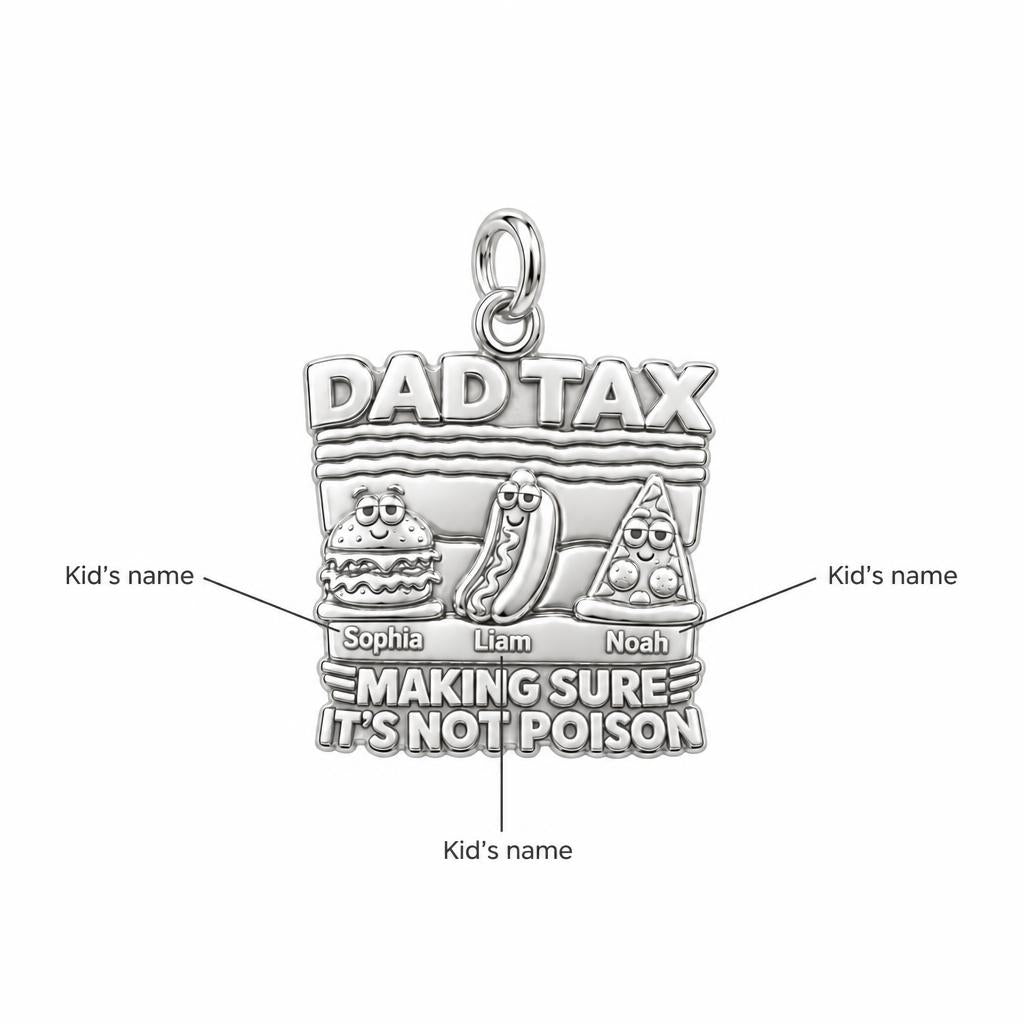 Dad Tax Funny Food Charm Bracelet – Personalized Dad Gift – personalization guide