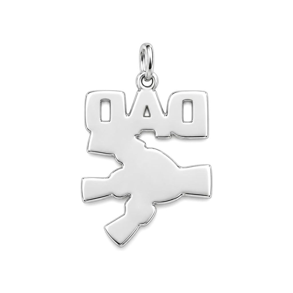 Dad The Legend Fist Bump Charm Bracelet – Personalized Dad Gift – back of the charm, engraving area