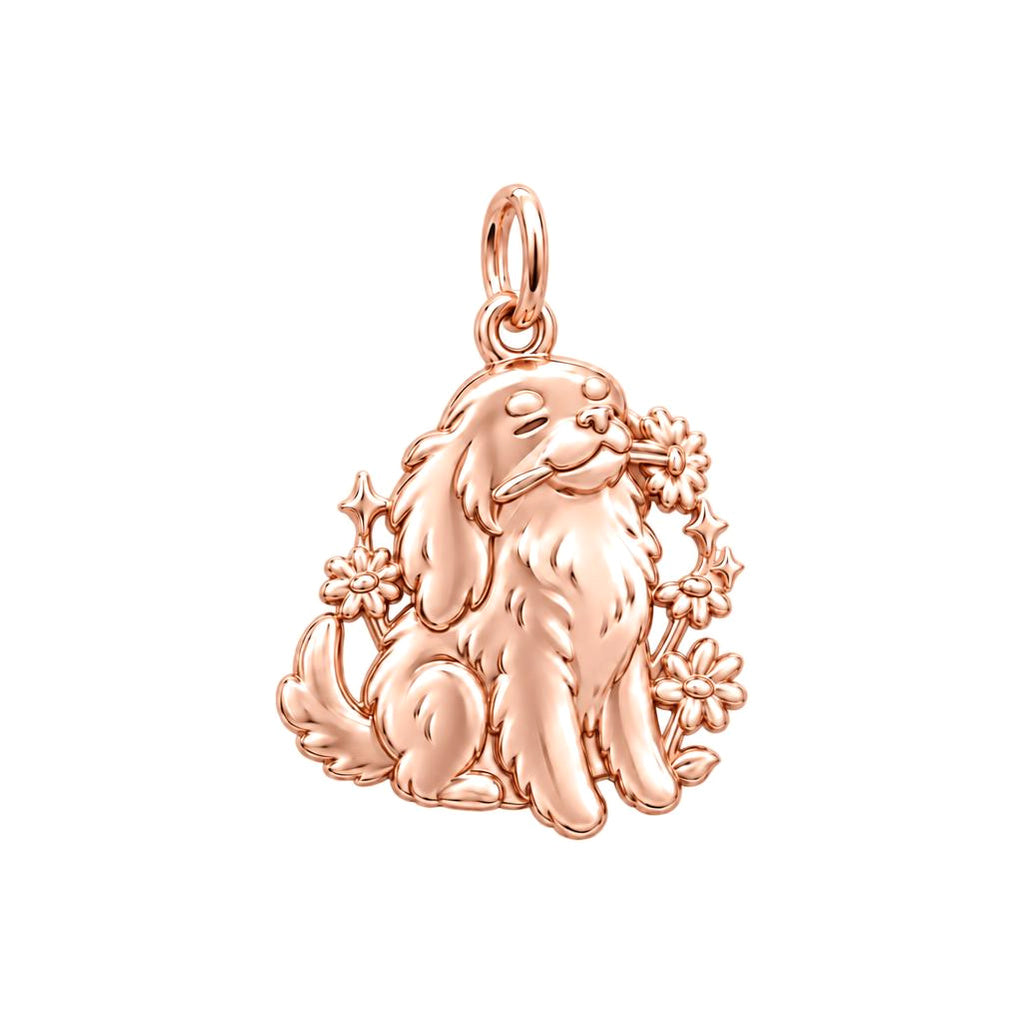 Daisy Field Spaniel Charm and Polyester Cord Bracelet Set