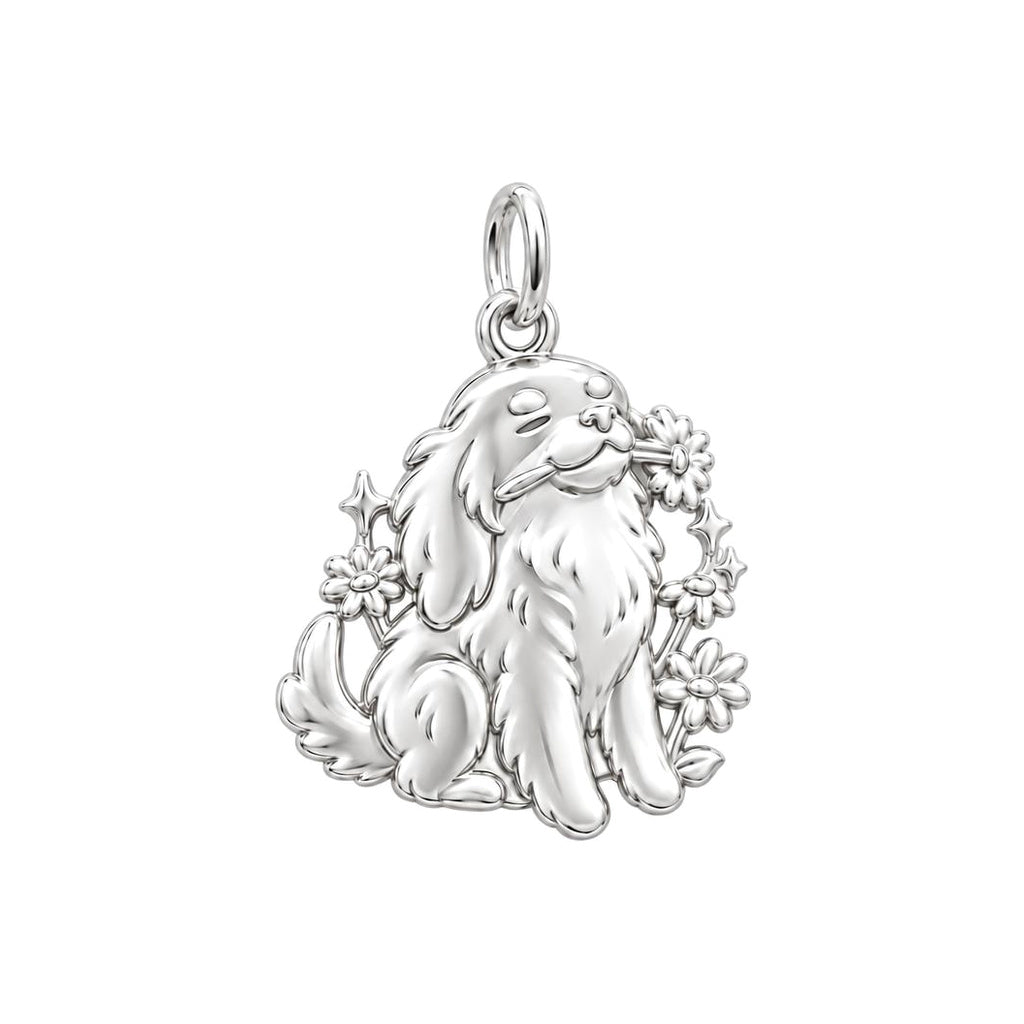 Daisy Field Spaniel Charm and Polyester Cord Bracelet Set