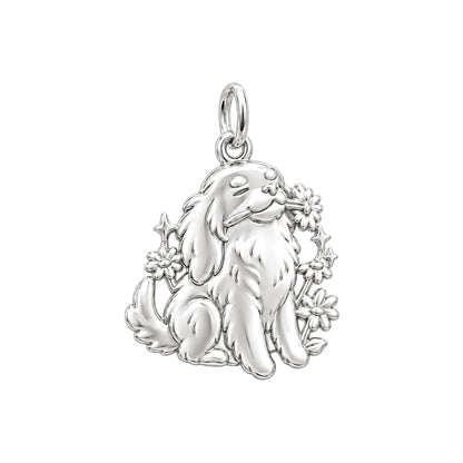 Daisy Field Spaniel Charm and Polyester Cord Bracelet Set
