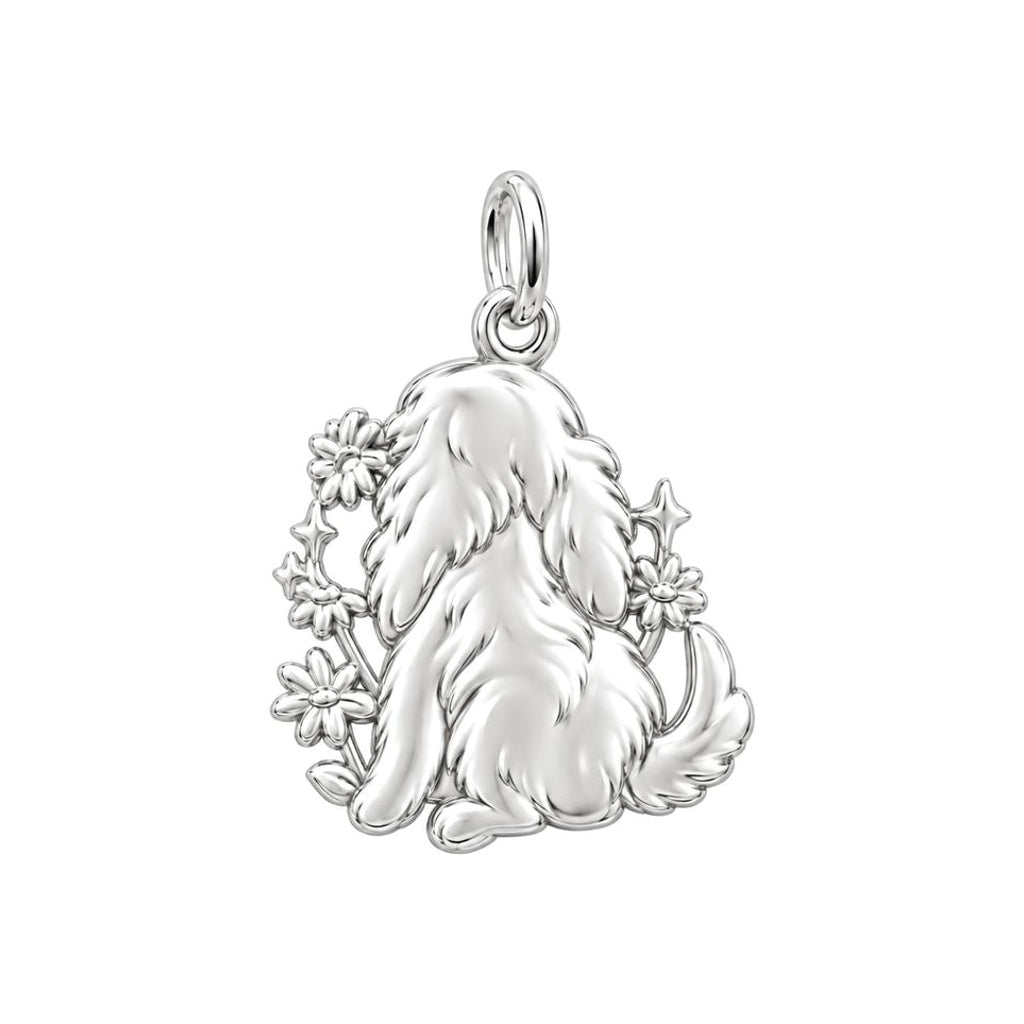 Daisy Field Spaniel Charm and Polyester Cord Bracelet Set
