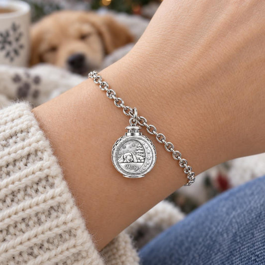 Daisy’s Cozy Winter Lantern Charm Bracelet Set – worn / in use