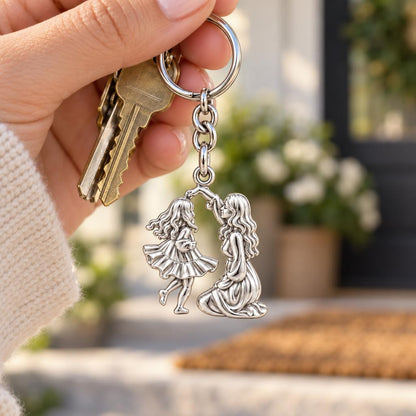 Dancing Together Charm Keychain – worn / in use
