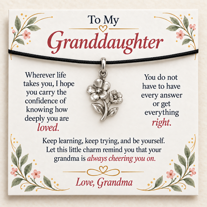 Grandma's Flower Charm: Love That Helps You Bloom — Main image, silver finish