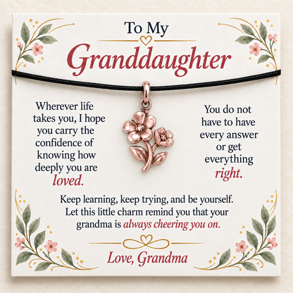 Grandma's Flower Charm: Love That Helps You Bloom — Main image, rose gold finish