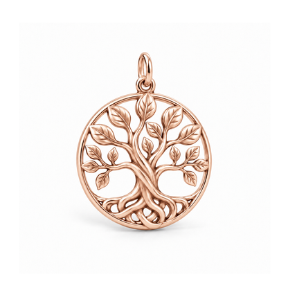 Deep Roots Family Tree Charm — Rose Gold | charm-topics-remaining-444-2026-09-14 | topic-142