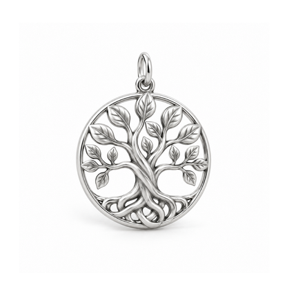 Deep Roots Family Tree Charm — Silver | charm-topics-remaining-444-2026-09-14 | topic-142