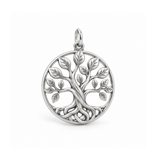Deep Roots Family Tree Charm — Silver | charm-topics-remaining-444-2026-09-14 | topic-142
