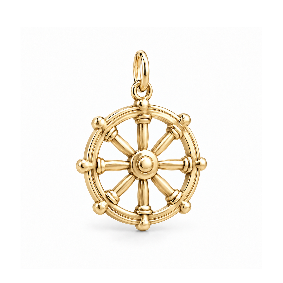 Dharma Wheel Charm — Gold | charm-topics-remaining-444-2026-09-14 | topic-392