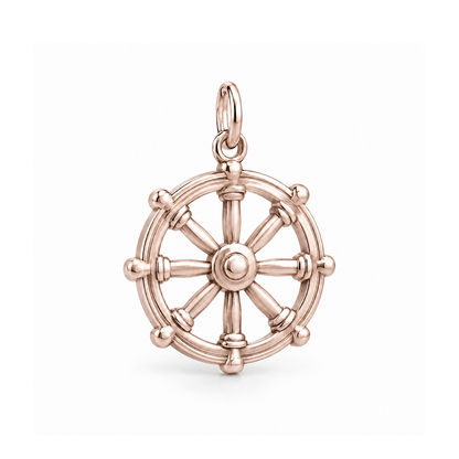 Dharma Wheel Charm — Rose Gold | charm-topics-remaining-444-2026-09-14 | topic-392