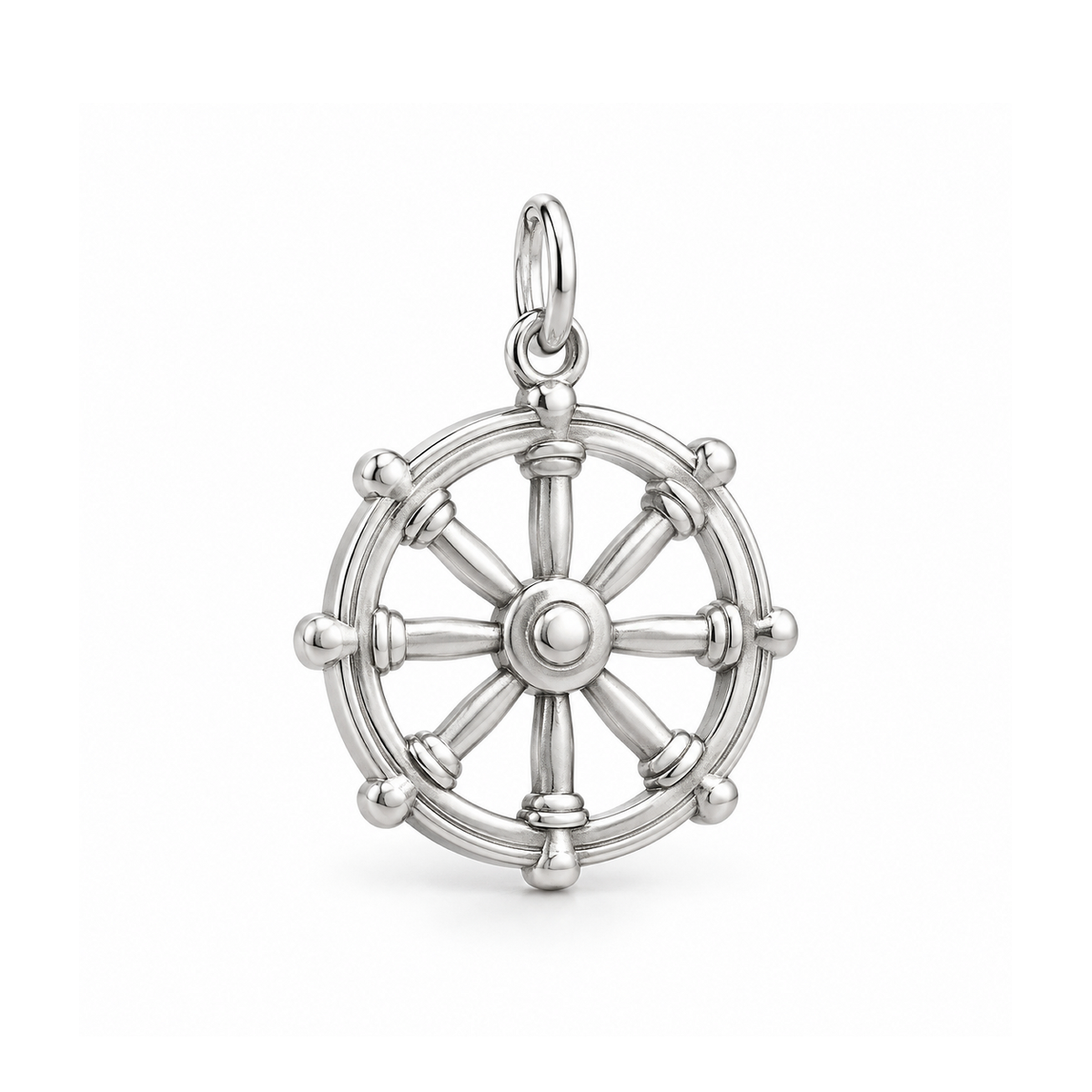 Dharma Wheel Charm — Silver | charm-topics-remaining-444-2026-09-14 | topic-392
