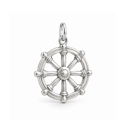 Dharma Wheel Charm — Silver | charm-topics-remaining-444-2026-09-14 | topic-392
