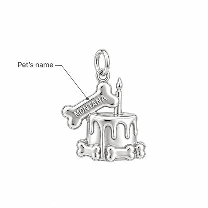 Dog Birthday Cake Charm Bracelet – Personalized Dog Mom Gift – personalization guide