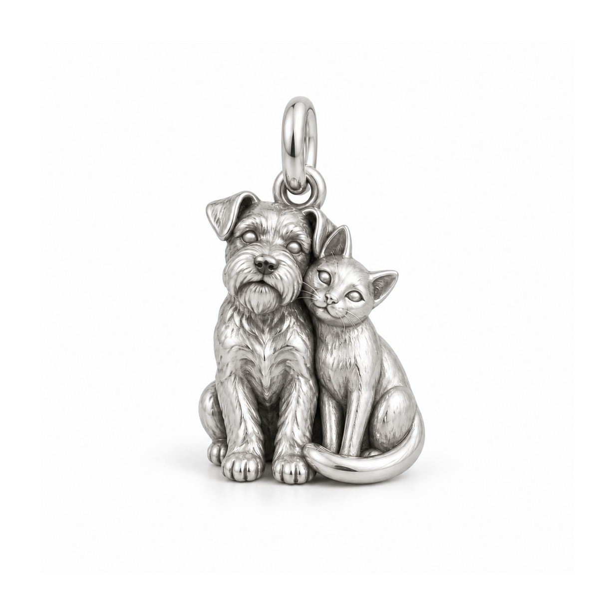Dog & Cat Together Charm — Silver | charm-topics-remaining-444-2026-09-14 | topic-365