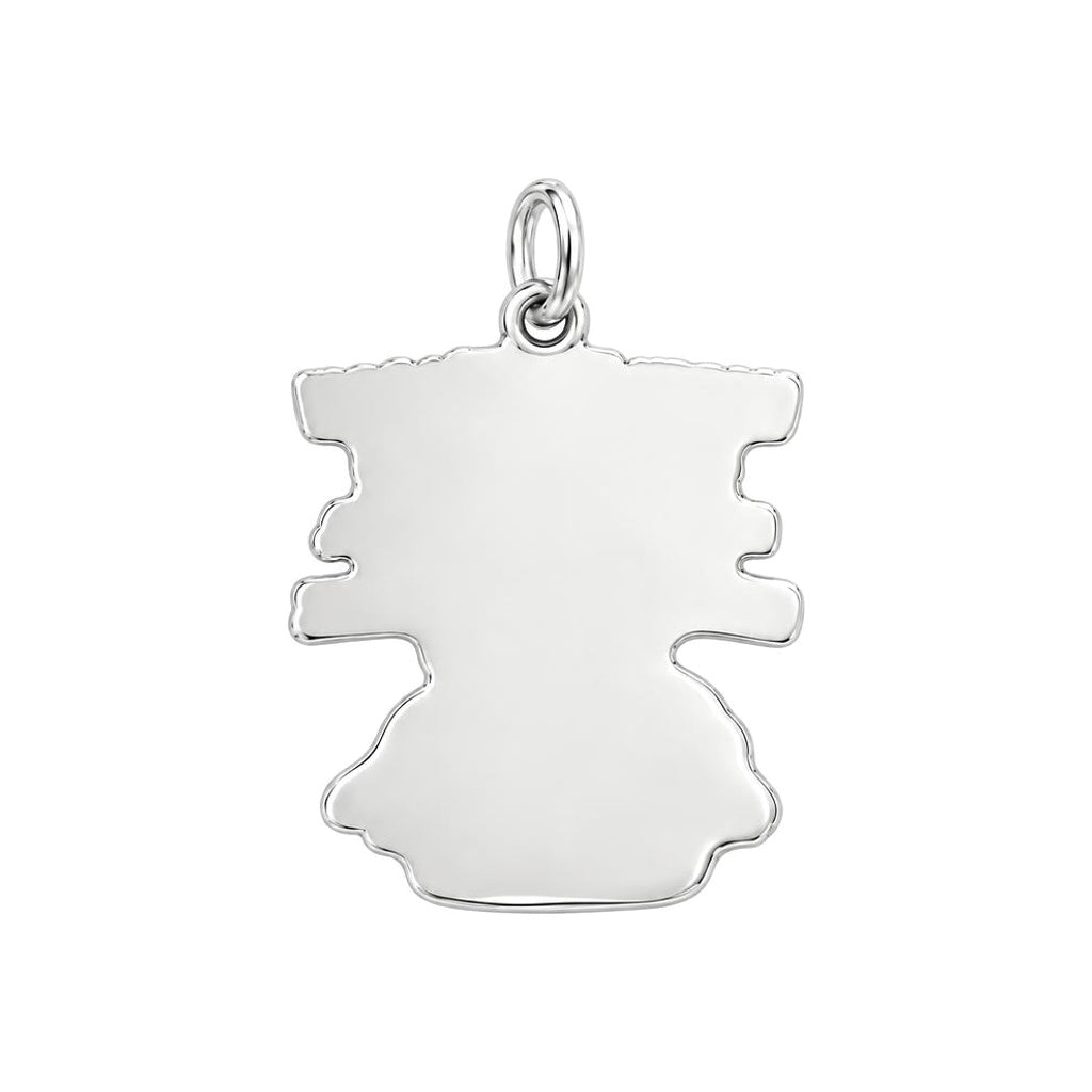Dog Dad Message Charm Bracelet – Personalized Dad Gift – back of the charm, engraving area