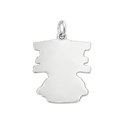 Dog Dad Message Charm Bracelet – Personalized Dad Gift – back of the charm, engraving area